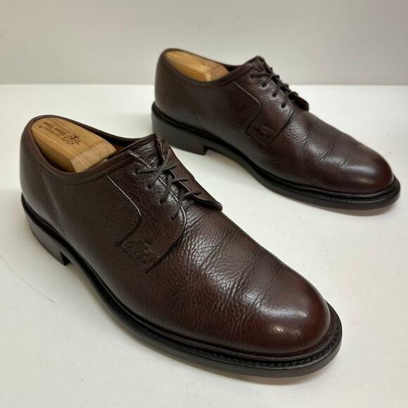 FULL RESOLE Grenson Scotch Grain Brown Blucher Made in England US 9.5 / UK - Picture 5 of 12